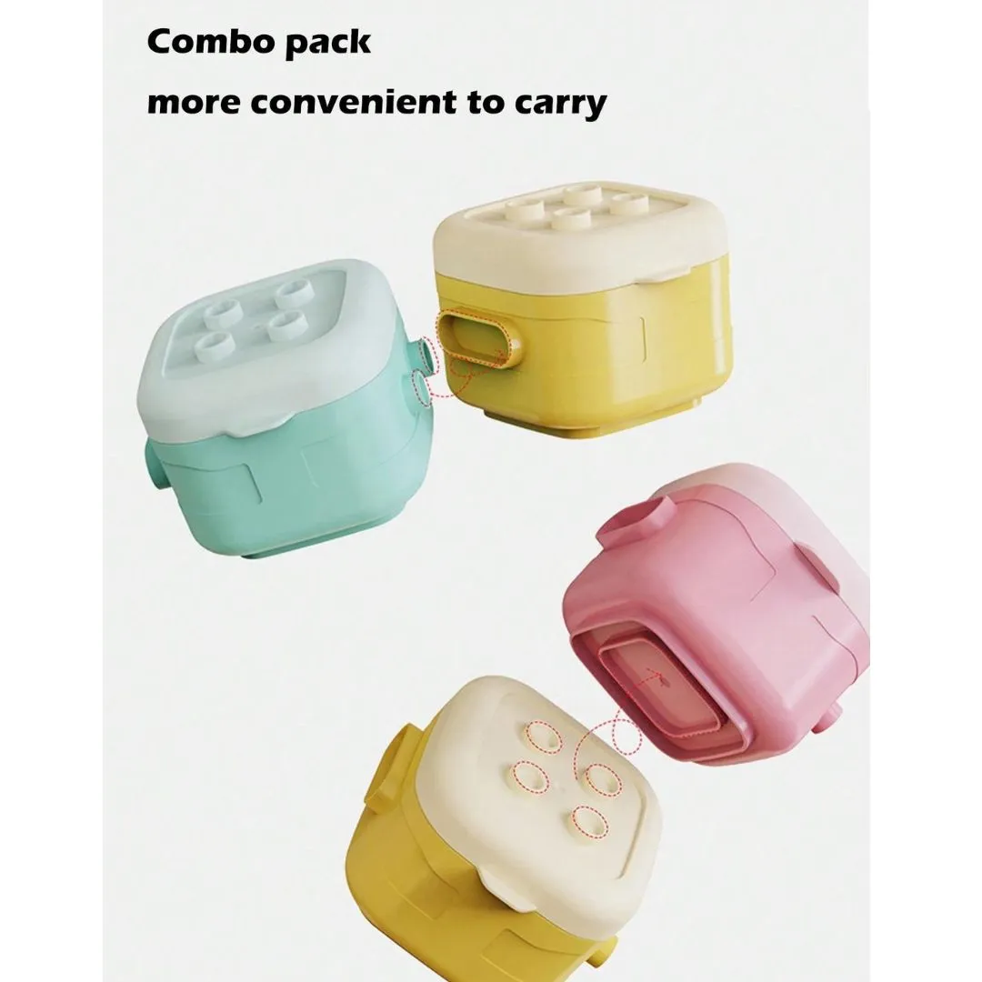 4 pcs Square Stackable Baby Food and Snack Container Set