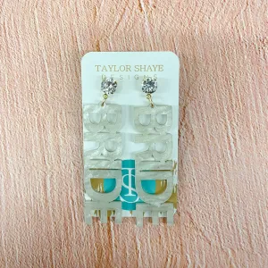 Bride Shimmer Drop Earrings by Taylor Shaye
