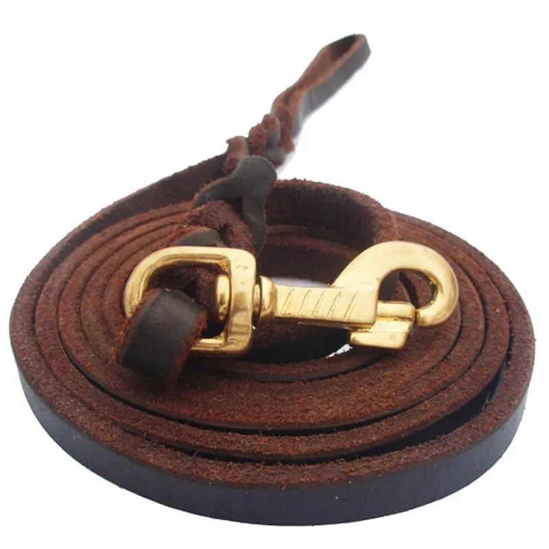 Dog Training Harness With Cowhide Leash