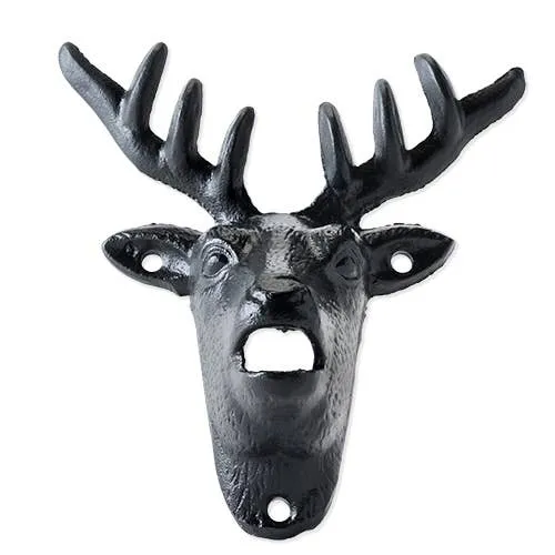 GET BUCK WILD :: Cast Iron Wall Mounted Deer Bottle Opener
