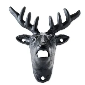 GET BUCK WILD :: Cast Iron Wall Mounted Deer Bottle Opener