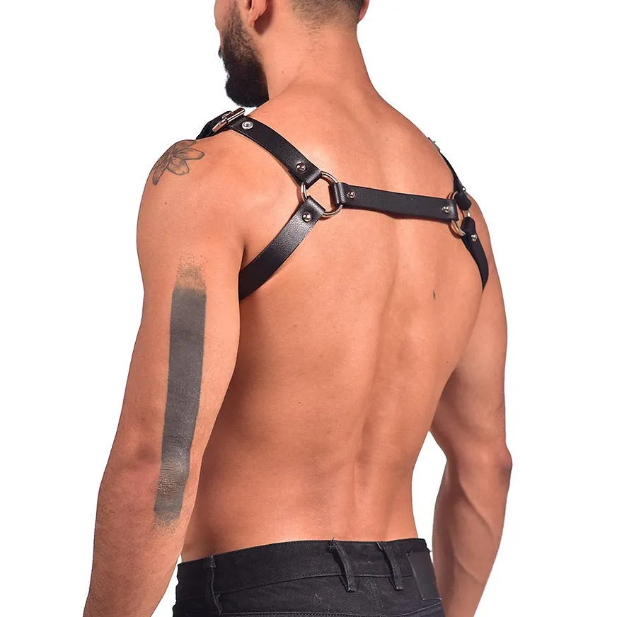Harness black short chest