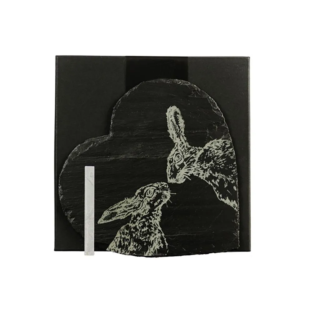 Kissing Hares Slate Cheese Board & Chalk
