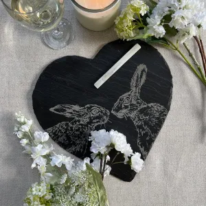 Kissing Hares Slate Cheese Board & Chalk