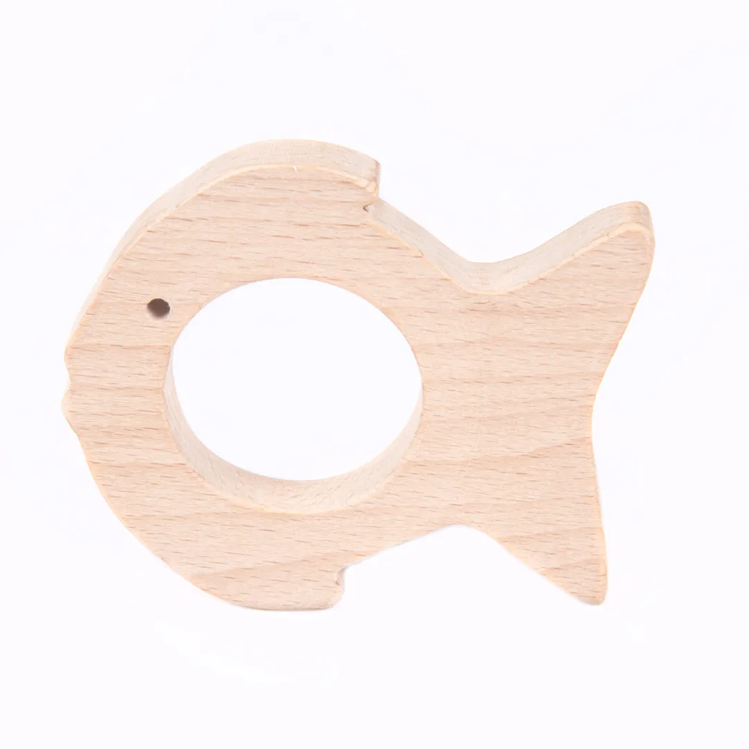 NESTA TOYS Wooden Fish Teether (Beech Wood)