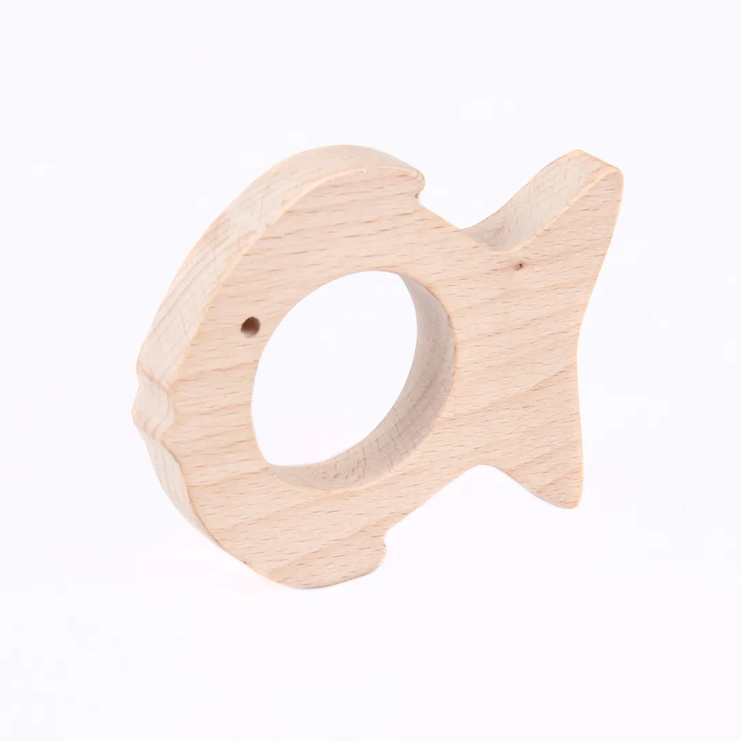 NESTA TOYS Wooden Fish Teether (Beech Wood)