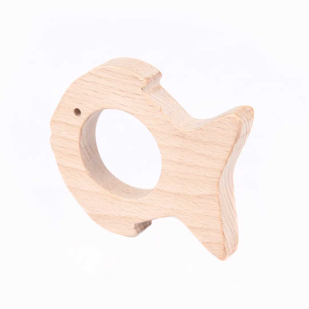 NESTA TOYS Wooden Fish Teether (Beech Wood)