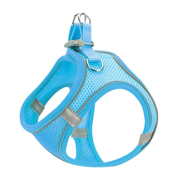 Pet Harness Dog Leash Vest Chest Harness Adjustable Nylon Breathable Reflective Outdoor Walking Dog Chest Strap Small and Medium