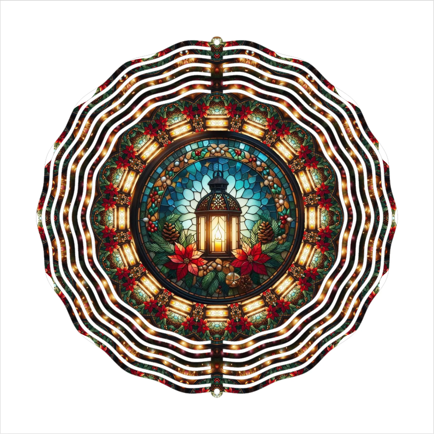 Stained Glass Lanterns - Wind Spinner - Sublimation Transfers