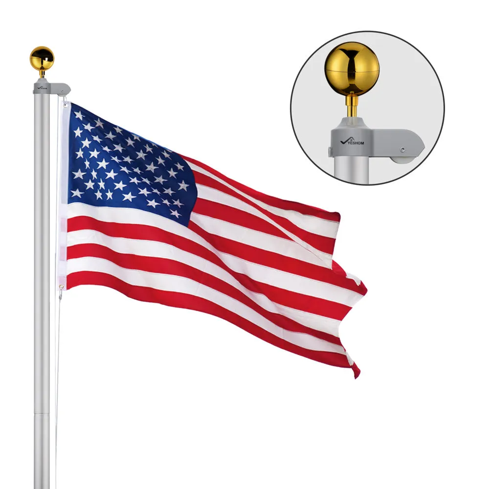 TheLAShop Flagpole Truck Pulley Cleat Hardware(Ball Eagle Options)