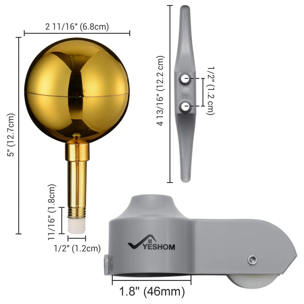 TheLAShop Flagpole Truck Pulley Cleat Hardware(Ball Eagle Options)