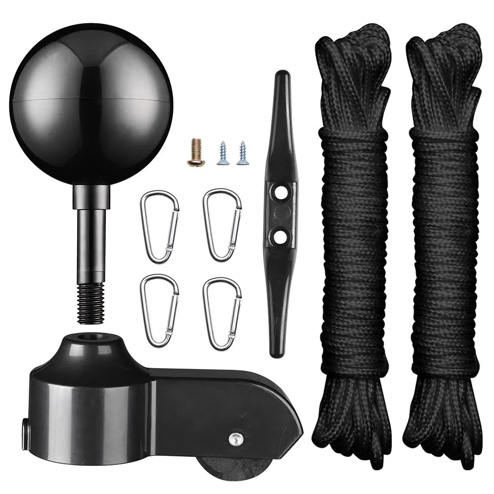 TheLAShop Flagpole Truck Pulley Cleat Hardware(Ball Eagle Options)